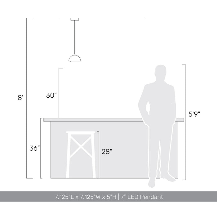 Golden - 3632-7 SNB-ACR - LED Pendant - Solsken - Sand Black