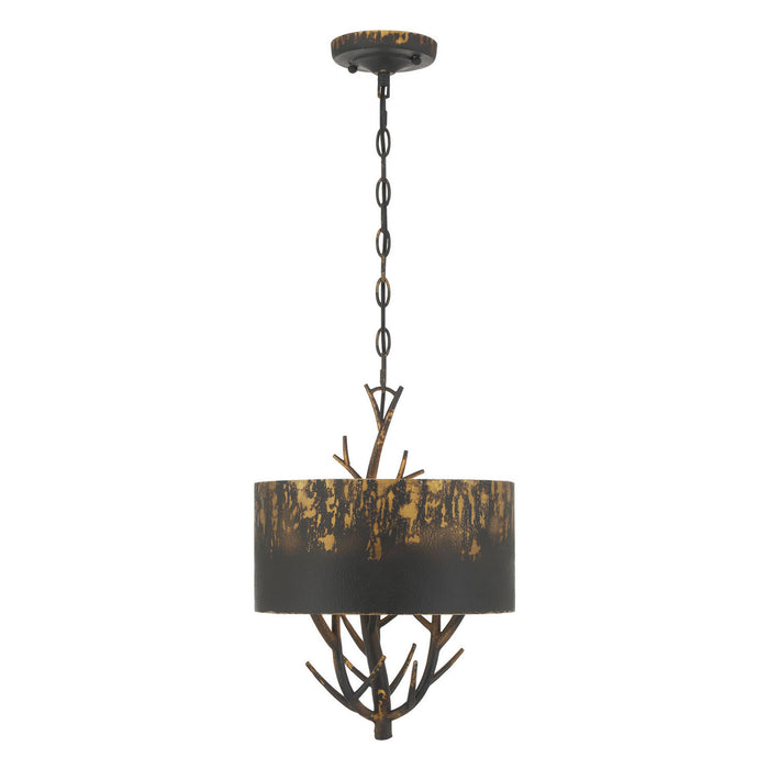 Golden - 4500-3P ABI - Three Light Pendant - Arboreal - Antique Black Iron