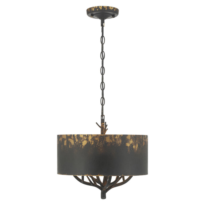 Golden - 4500-4P ABI - Four Light Pendant - Arboreal - Antique Black Iron
