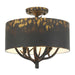 Golden - 4500-4SF ABI - Four Light Semi-Flush Mount - Arboreal - Antique Black Iron