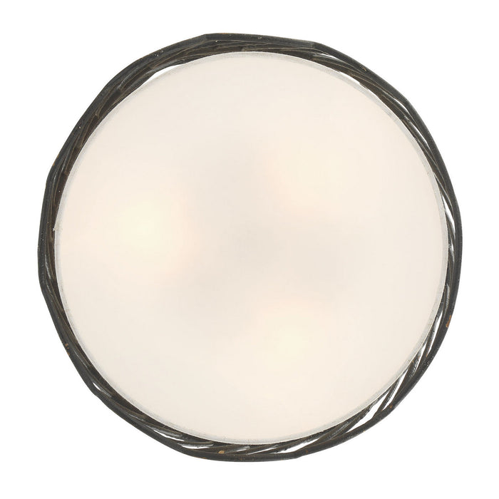 Golden - 4501-3SF ABI - Three Light Semi-Flush Mount - Simbolo - Antique Black Iron