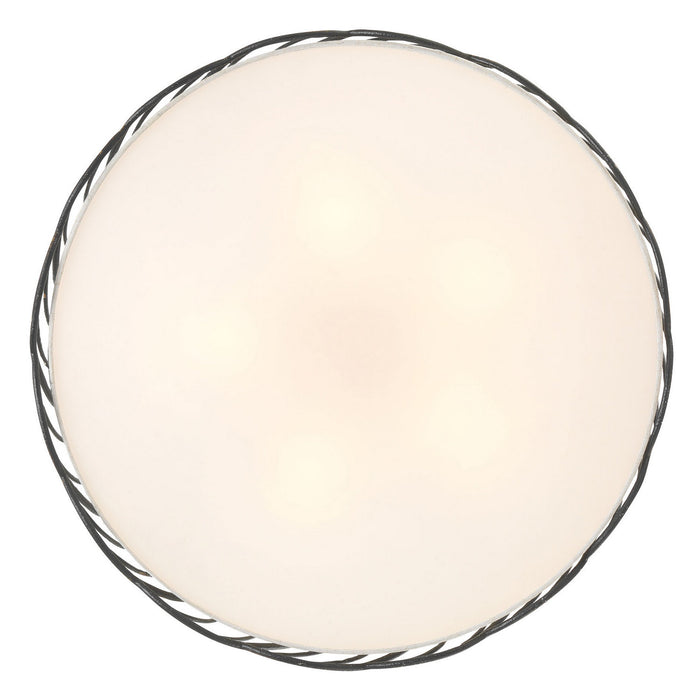 Golden - 4501-5P ABI - Five Light Pendant - Simbolo - Antique Black Iron