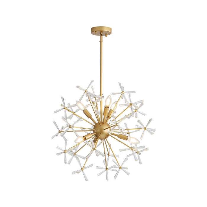 Golden - 4502-24 GLD - Six Light Pendant - Dandelion - Matte Gold