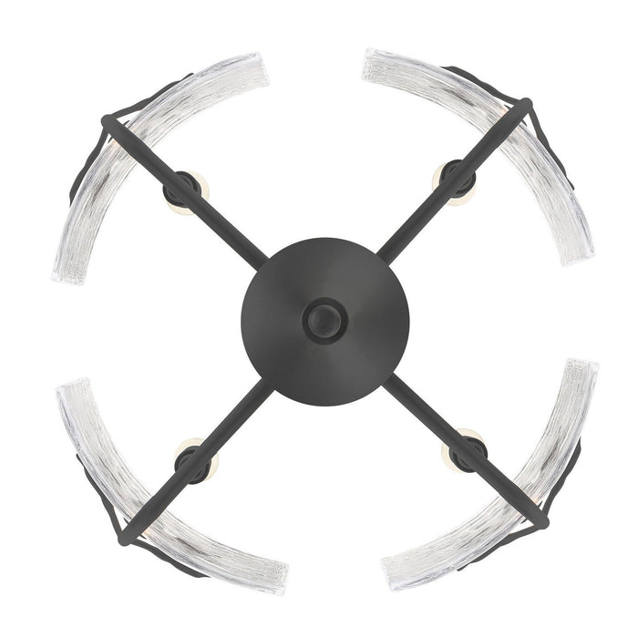 Golden - 4503-4P NB-HWG - Four Light Pendant - Bloem - Natural Black