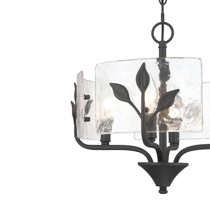 Golden - 4503-4P NB-HWG - Four Light Pendant - Bloem - Natural Black