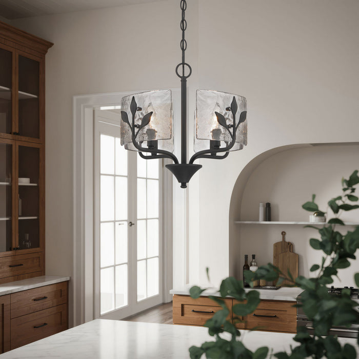 Golden - 4503-4P NB-HWG - Four Light Pendant - Bloem - Natural Black