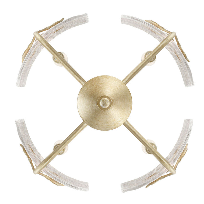 Golden - 4503-4P WG-HWG - Four Light Pendant - Bloem - White Gold