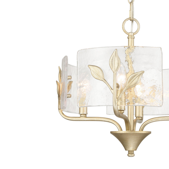 Golden - 4503-4P WG-HWG - Four Light Pendant - Bloem - White Gold