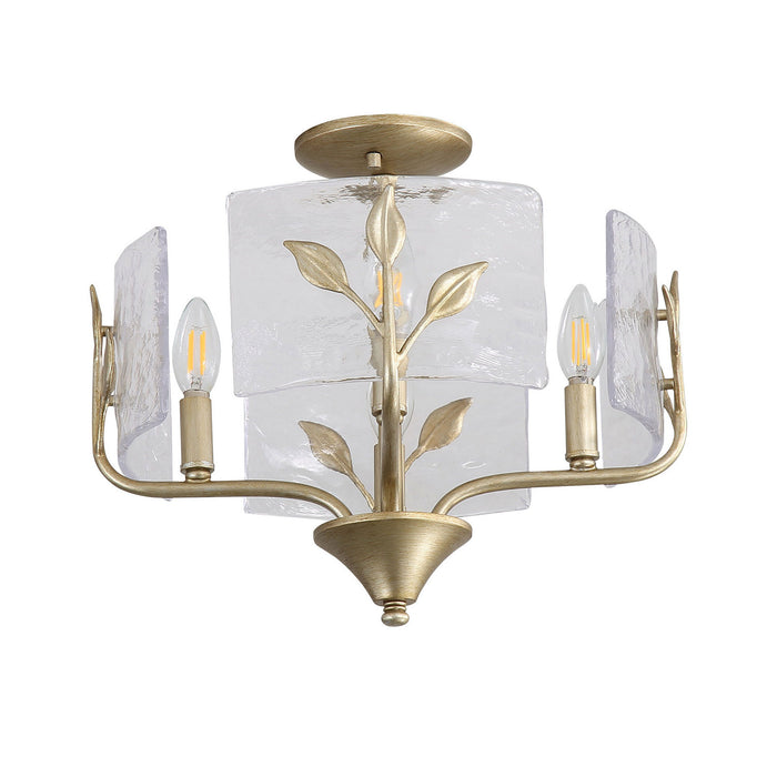 Golden - 4503-4SF WG-HWG - Four Light Semi-Flush Mount - Bloem - White Gold