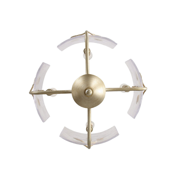 Golden - 4503-4SF WG-HWG - Four Light Semi-Flush Mount - Bloem - White Gold