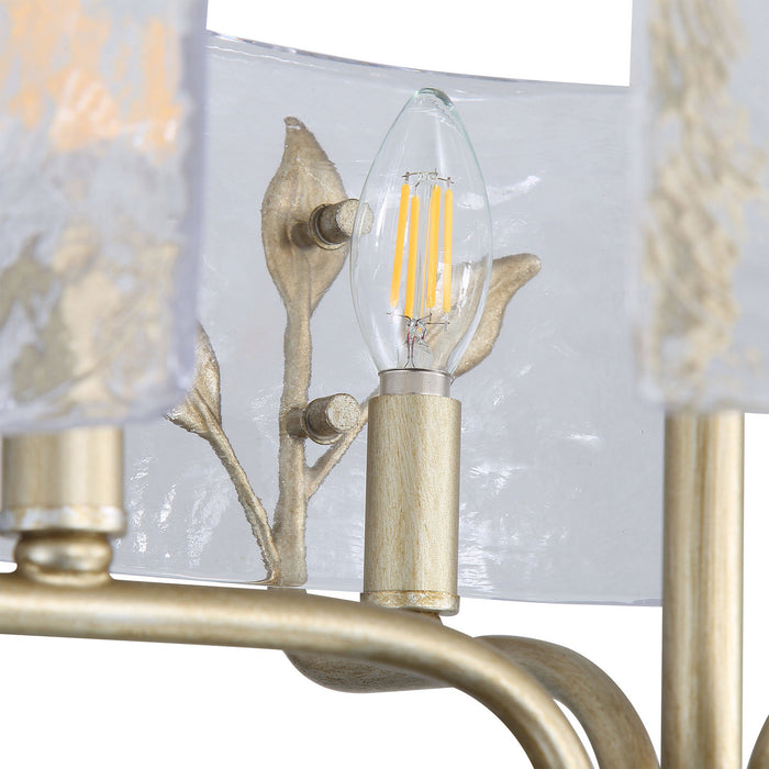 Golden - 4503-4SF WG-HWG - Four Light Semi-Flush Mount - Bloem - White Gold