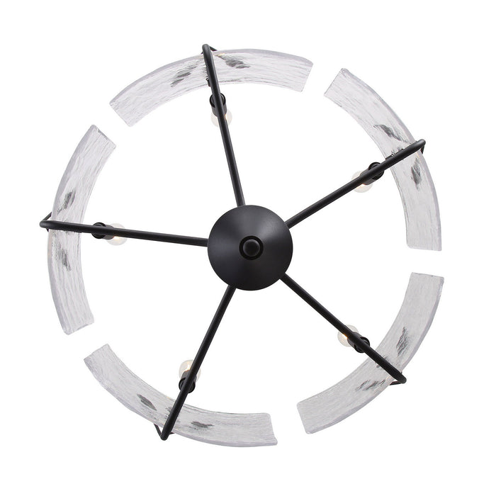 Golden - 4503-5P NB-HWG - Five Light Pendant - Bloem - Natural Black