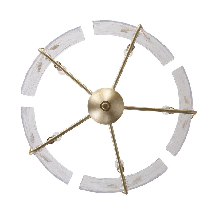 Golden - 4503-5P WG-HWG - Five Light Pendant - Bloem - White Gold