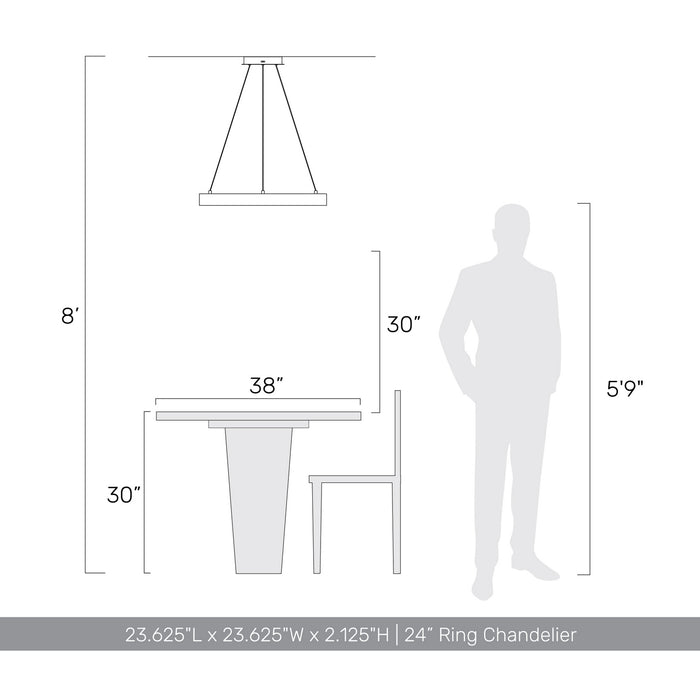 Golden - 4963-24 DW - LED Pendant - Anello - Driftwood