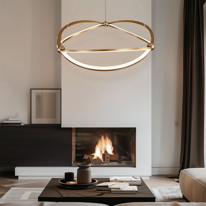 Golden - 7916-24 AGL - LED Chandelier - Spirale - Anodized Gold