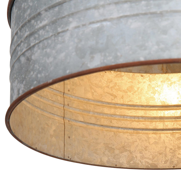 Golden - 8801-M1L AGV-GV - One Light Mini Pendant - Tinsmith - Aged Galvanized Steel