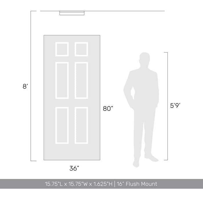Golden - 9518-16 SNW-SMK - LED Flush Mount - Ondulada - Sand White