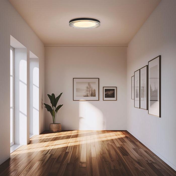 Golden - 9518-20 SNB-SMK - LED Flush Mount - Ondulada - Sand Black