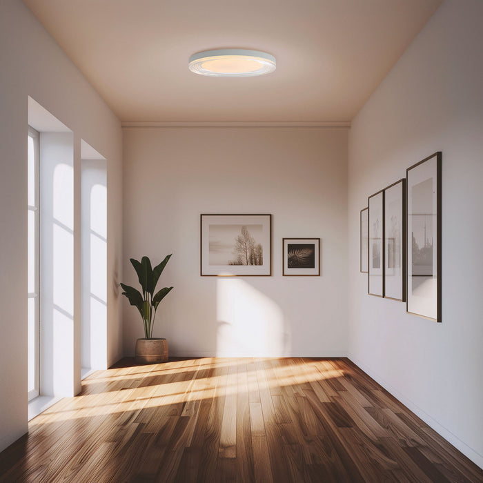 Golden - 9518-20 SNW-CLR - LED Flush Mount - Ondulada - Sand White