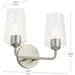Progress Lighting - P300540-009 - Two Light Bath & Vanity - Celino - Brushed Nickel