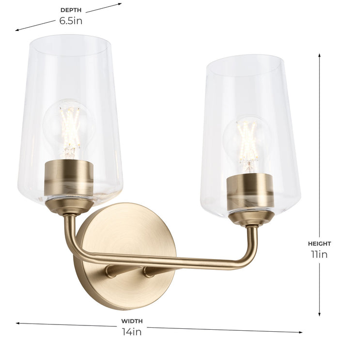 Progress Lighting - P300540-177 - Two Light Bath & Vanity - Celino - Champagne Bronze