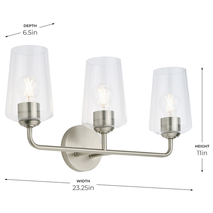 Progress Lighting - P300541-009 - Three Light Bath & Vanity - Celino - Brushed Nickel
