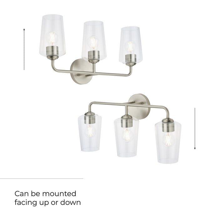 Progress Lighting - P300541-009 - Three Light Bath & Vanity - Celino - Brushed Nickel