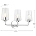 Progress Lighting - P300541-015 - Three Light Bath & Vanity - Celino - Polished Chrome