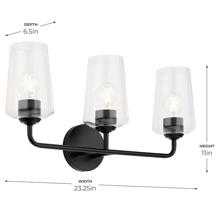 Progress Lighting - P300541-031 - Three Light Bath & Vanity - Celino - Black
