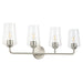 Progress Lighting - P300542-009 - Four Light Bath & Vanity - Celino - Brushed Nickel