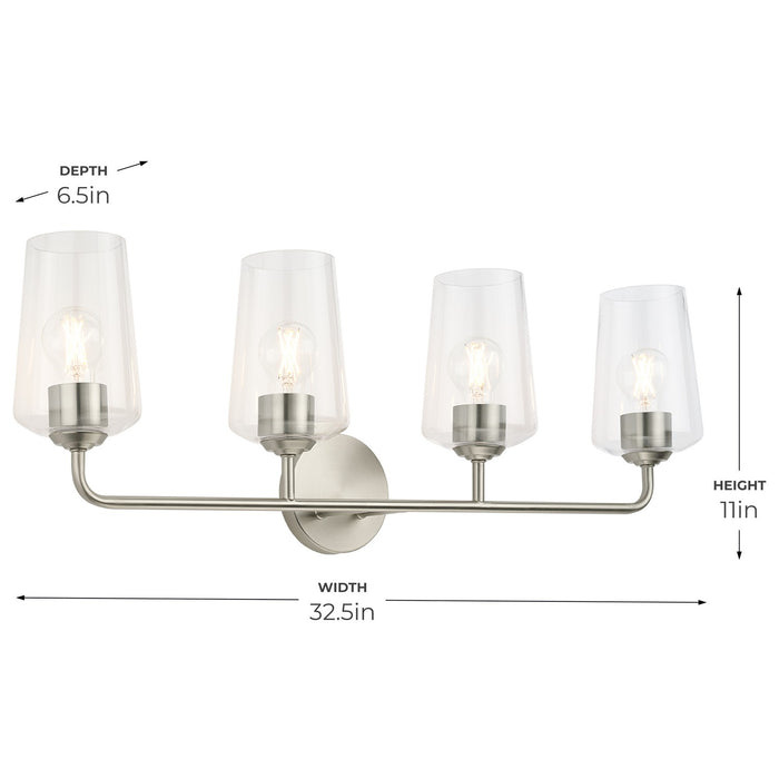 Progress Lighting - P300542-009 - Four Light Bath & Vanity - Celino - Brushed Nickel