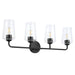 Progress Lighting - P300542-031 - Four Light Bath & Vanity - Celino - Black