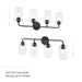 Progress Lighting - P300542-031 - Four Light Bath & Vanity - Celino - Black