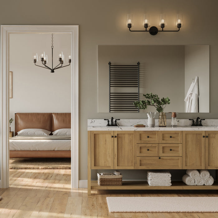 Progress Lighting - P300542-031 - Four Light Bath & Vanity - Celino - Black