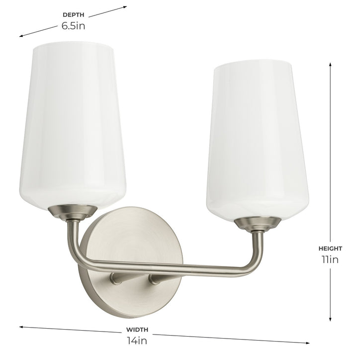Progress Lighting - P300543-009 - Two Light Bath & Vanity - Celino - Brushed Nickel