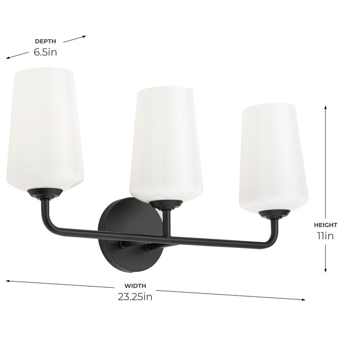 Progress Lighting - P300544-031 - Three Light Bath & Vanity - Celino - Black