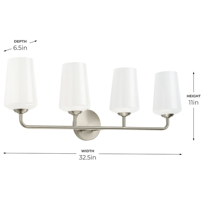 Progress Lighting - P300545-009 - Four Light Bath & Vanity - Celino - Brushed Nickel