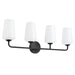 Progress Lighting - P300545-031 - Four Light Bath & Vanity - Celino - Black
