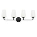 Progress Lighting - P300545-031 - Four Light Bath & Vanity - Celino - Black