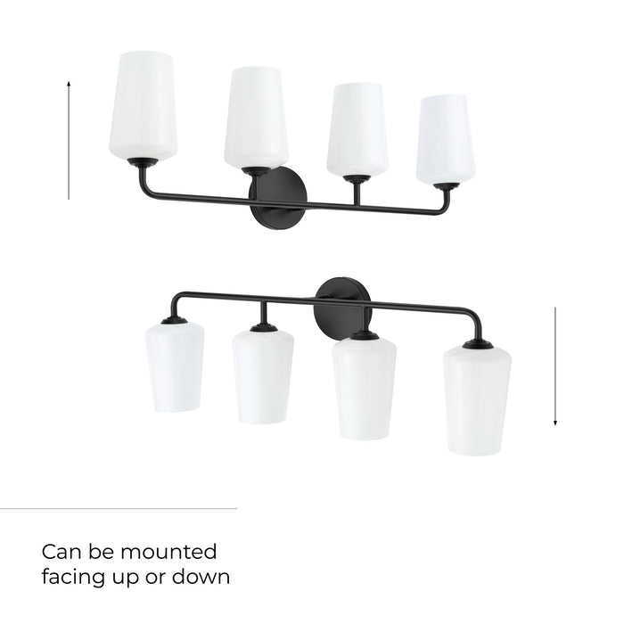 Progress Lighting - P300545-031 - Four Light Bath & Vanity - Celino - Black