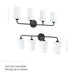Progress Lighting - P300545-031 - Four Light Bath & Vanity - Celino - Black