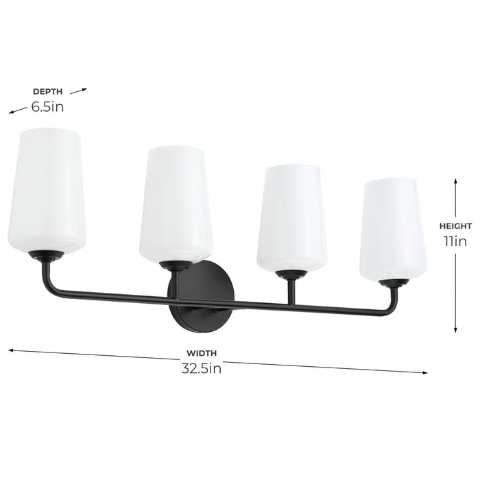 Progress Lighting - P300545-031 - Four Light Bath & Vanity - Celino - Black