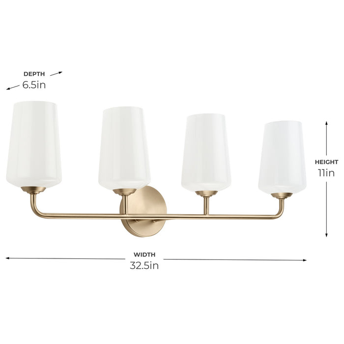 Progress Lighting - P300545-177 - Four Light Bath & Vanity - Celino - Champagne Bronze