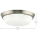 Progress Lighting - P350304-009 - LED Flush Mount - Edessa - Brushed Nickel
