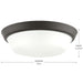 Progress Lighting - P350304-020 - LED Flush Mount - Edessa - Antique Bronze