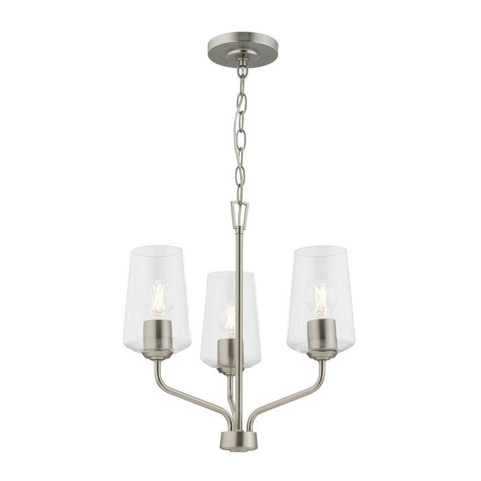 Progress Lighting - P400440-009 - Three Light Chandelier - Celino - Brushed Nickel