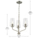 Progress Lighting - P400440-009 - Three Light Chandelier - Celino - Brushed Nickel