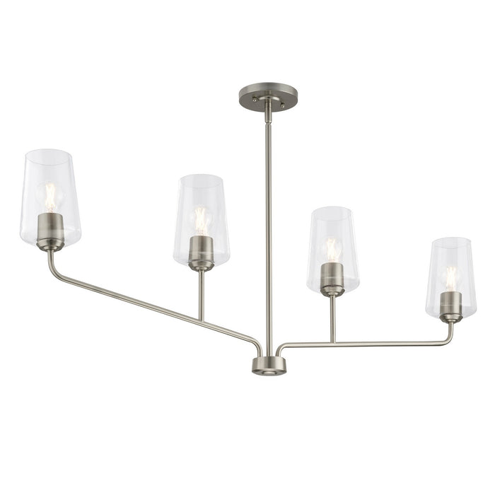 Progress Lighting - P400441-009 - Four Light Linear Chandelier - Celino - Brushed Nickel