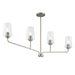 Progress Lighting - P400441-009 - Four Light Linear Chandelier - Celino - Brushed Nickel