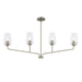 Progress Lighting - P400441-009 - Four Light Linear Chandelier - Celino - Brushed Nickel